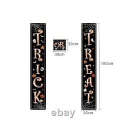 10XHalloween Banner Hanging Decorations Trick or Treat Porch Sign Front Door
