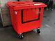 1100 litre Red wheelie bin Lid Lock Drop Front