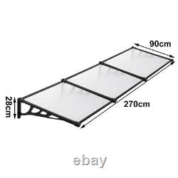 120-270CM Door Canopy Awning Front Back Porch Patio Door Rain Roof Cover Shelter