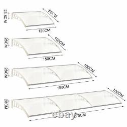 120-270cm Patio Door Window Fixed Awning Canopy Porch Front Back UV Rain Cover