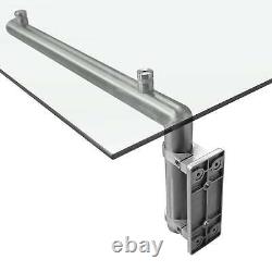 1440 x 800mm Glass Canopy, 4 Stainless Steel Brackets, Front/Back Door Porch