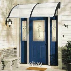 190x100CM Door Canopy Awning Shelter Front Back Porch Outdoor Shade