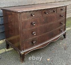 1940's American Bow Fronted Chest Of Drawers