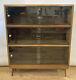 1960's Simplex Medium Oak Stacking Library Bookcase Glass Front. Restored