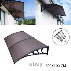 200x100cm Front Door Canopy Porch Outdoor Roof Awning, Patio Rain Shelter