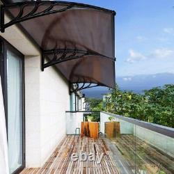 200x100cm Front Door Canopy Porch Outdoor Roof Awning, Patio Rain Shelter