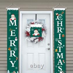 20XChristmas Porch Banner Front Door Porch Sign Banner Christmas Hanging