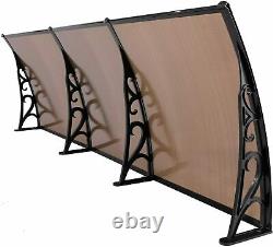 270x98cm Door Canopy Awning Shelter Front Back Outdoor Porch Patio Window Cover