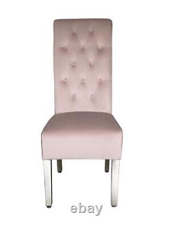 2Pink Sofia Lion Knocker Quilted back Tufted Front Dining Chair