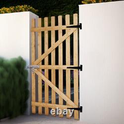 3FT Elegant Wooden Garden Gate Decorative Wicket Gate Timber Fence Picket Door