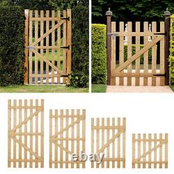 3FT Elegant Wooden Garden Gate Decorative Wicket Gate Timber Fence Picket Door