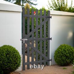 3FT Elegant Wooden Garden Gate Decorative Wicket Gate Timber Fence Picket Door