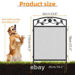 5x Large Tall Garden Fence Panels Border Dog Playpen Porch Patio Front Door Gate