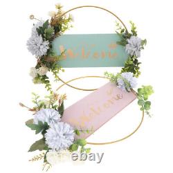 8 Pcs Welcome Card Ornaments Silk Cloth Porch Sign Decor for Home Front Door
