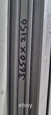 Aluminium double glazed bifold doors grey upvc 3650x2150 (7028)