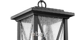 Aluminum Black Hanging Light Outdoor Modern Porch 22 H x 9 W Front Door New