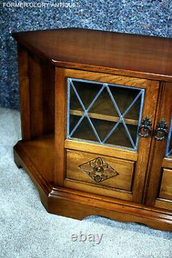 Andrena Old Charm Light Oak Corner Tv Stand Table Media CD DVD Satellite Cabinet