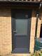 Anthracite Grey On White Upvc Back / Front Door Any Size Clear Obscure Glass