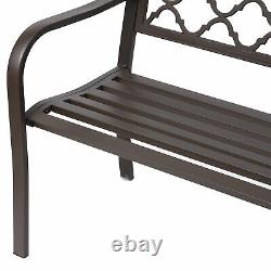 Antique Style Outdoor Cast Iron Front Porch Bench Path Chair Seat Outdoor