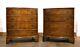 Antique style pair of bow front chest of drawers