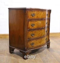 Antique style serpentine bow front chest of drawers