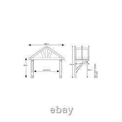 Apex Front Door Pine Porch Canopy & Stop Chamfer Side Kit (1960mm Width)