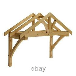 Apex Front Door Porch Canopy Finest Quality Timber 1300mm Inc Gallows Brackets
