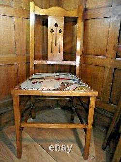 Arts and Crafts Chair C1900 ALL NEW TRADITIONAL UPHOLSTERY Stamped S. H