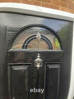 BLACK Pvc front door & frame Second Hand, Very Good Condition (inner side white)