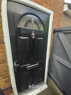 BLACK Pvc front door & frame Second Hand, Very Good Condition (inner side white)