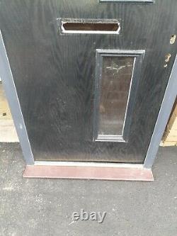 Black Solid Composite UPVC Front Door & Accessories