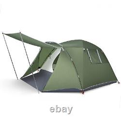 Camping Tent for 4-6 Persons Double Layers Dome Tent Front Porch Back Vestibule