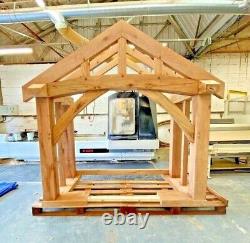 Chunky Oak Porch, Wooden porch, Feature Entrance, Self build, Solid Oak porch