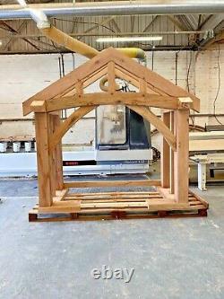 Chunky Oak Porch, Wooden porch, Feature Entrance, Self build, Solid Oak porch