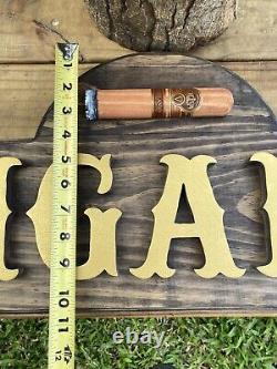 Cigar Lounge Whiskey Bar Cigars Wood Sign Raised Rustic Tavern Antique Look