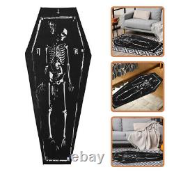Coffin Halloween Dancing Skeleton Door Mat Decorative Front Porch Door Mat