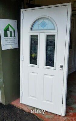 Composite double glazed door black white entrance porch upvc 1014x1996 (6435)