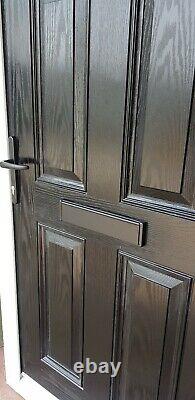 Composite double glazed door black white entrance porch upvc 978x2105 (6185)