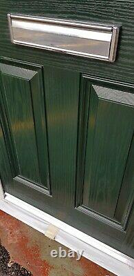 Composite double glazed door green porch entrance mancave upvc 902x2077 (6449)