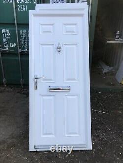 Composite front door and frame used