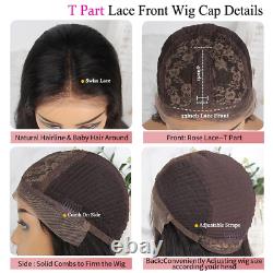 Curly Lace Front Human Hair Wigs for Black Women Ombre Brown Deep Part Lace Wigs