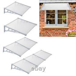 Curve Door Canopy Awning Outdoor Front Patio Porch Shade Flat Rain Cover Shelter