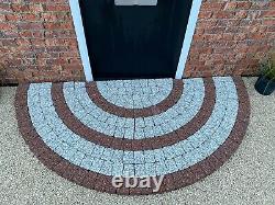 Curved Entry Bricks step For Front Door Porch Steps stone granite Slabs doorway