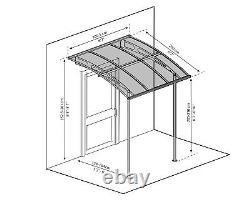 Door Canopy Awning 2X2metre Rain Shelter Front Back Porch Vega