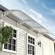 Door Canopy Awning Shelter Front Back Porch Outdoor Shade Patio Roof White/Black