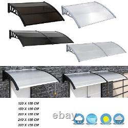 Door Canopy Awning Shelter Front Back Porch Window Shade Patio Roof White/Black