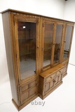 Ercol Breakfront Wall Unit Bookcase Display Cabinet Golden Dawn FREE Delivery