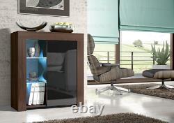 Esme Sideboard Modern Cabinet / Cupboard Matt Body and High Gloss Doors + LED