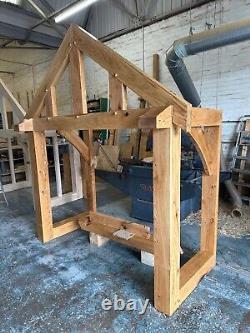 Ex-Demo OAK PORCH 2000mm WIDE x 900mm DEPTH Solid Oak Porch