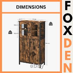 Freestanding Storage Cabinet Industrial Tall Cupboard Kitchen Buffet Sideboard
